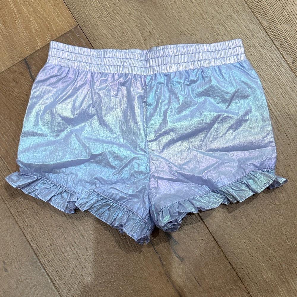 Iridescent Ruffle Kids Shorts